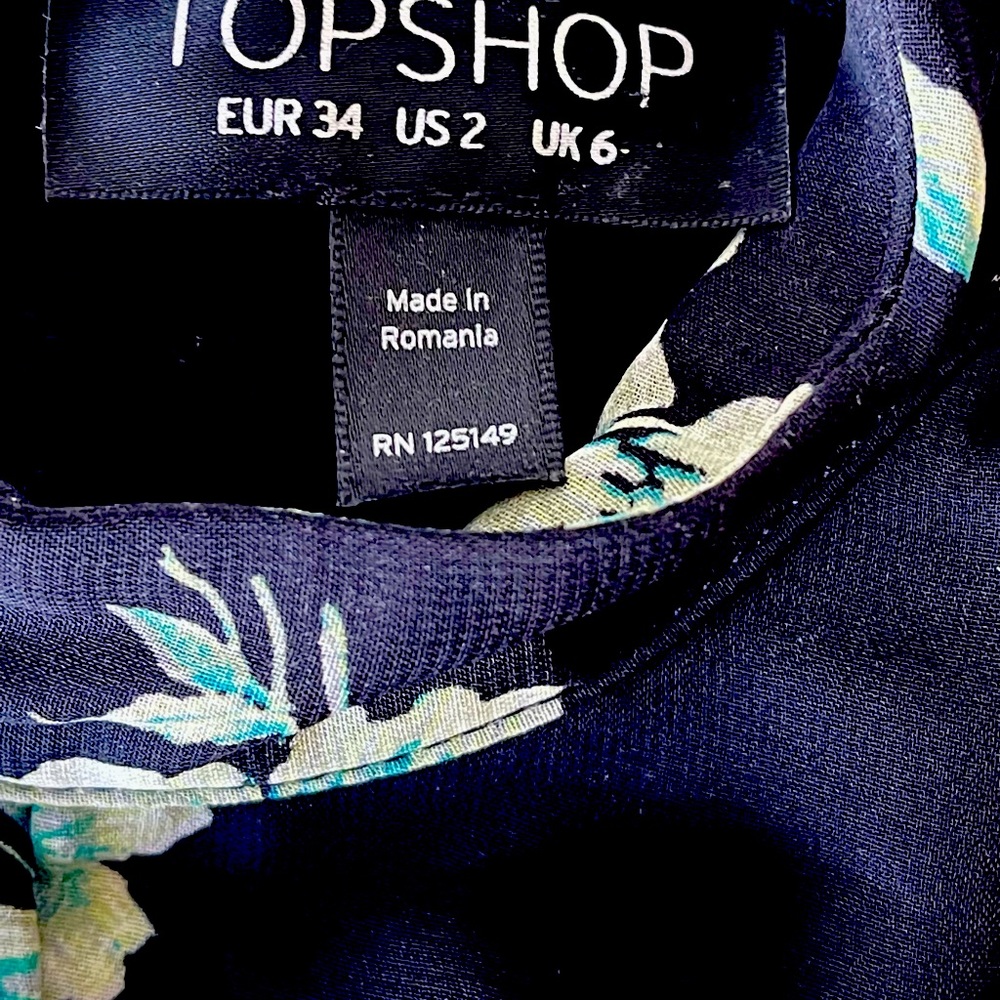 TopShop Long sleeve Floral Romper